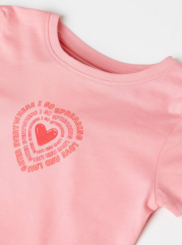 Girls Printed T-shirts - Pack of 2