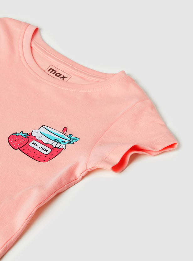 Girls Printed T-shirts - Pack of 2