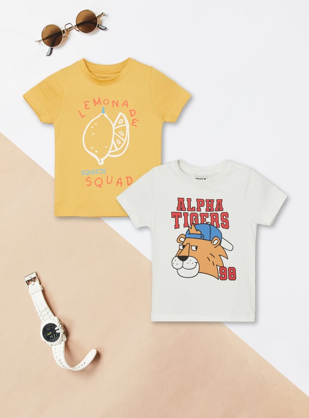 Boys Printed T-shirt - Pack of 2