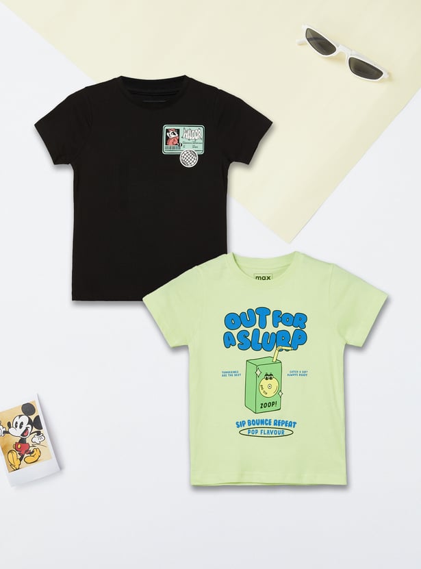 Boys Printed T-shirts - Pack of 2