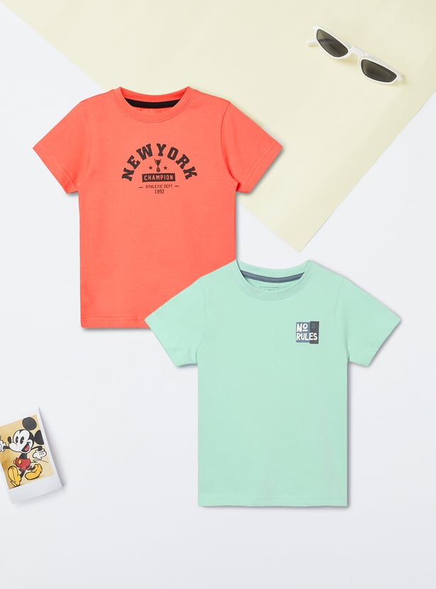 Boys Printed T-shirt - Pack of 2