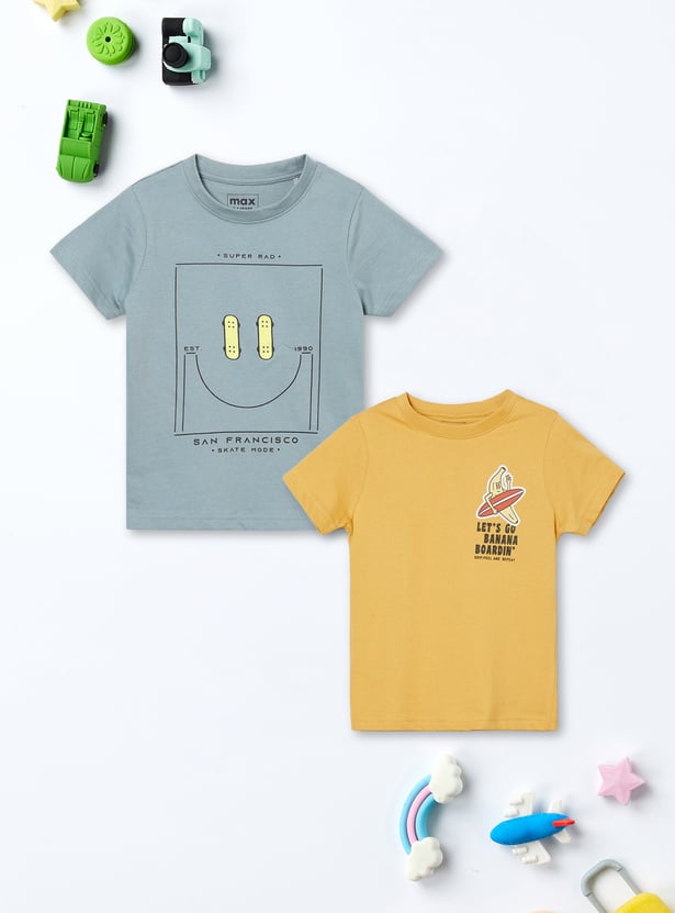 Boys Printed T-shirts - Pack of 2