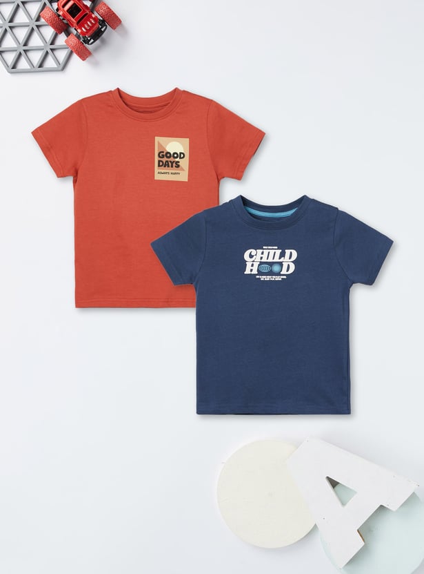 Boys Printed T-shirt - Pack of 2