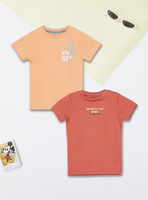 Boys Printed T-shirts - Pack of 2