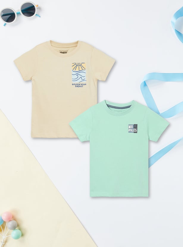 Boys Printed T-shirts - Pack of 2