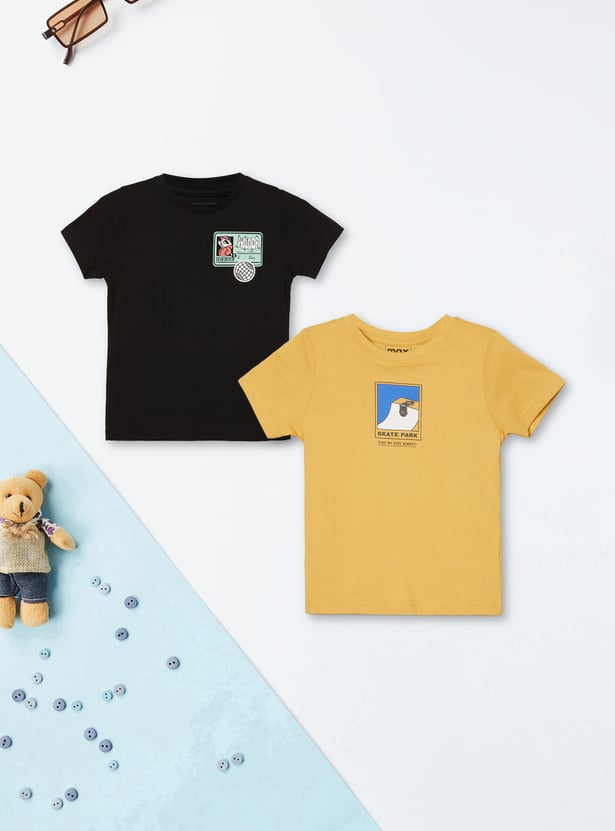 Boys Printed T-shirts - Pack of 2