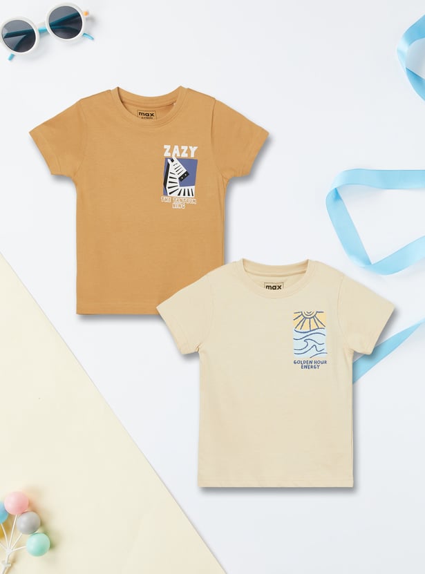 Boys Printed T-shirt - Pack of 2
