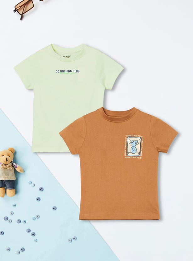 Boys Printed T-shirt - Pack of 2