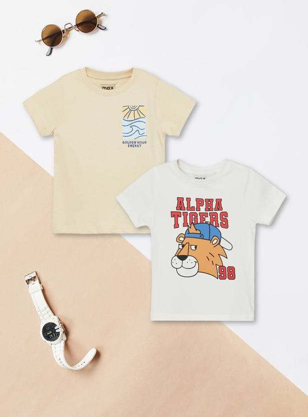 Boys Printed T-shirt - Pack of 2