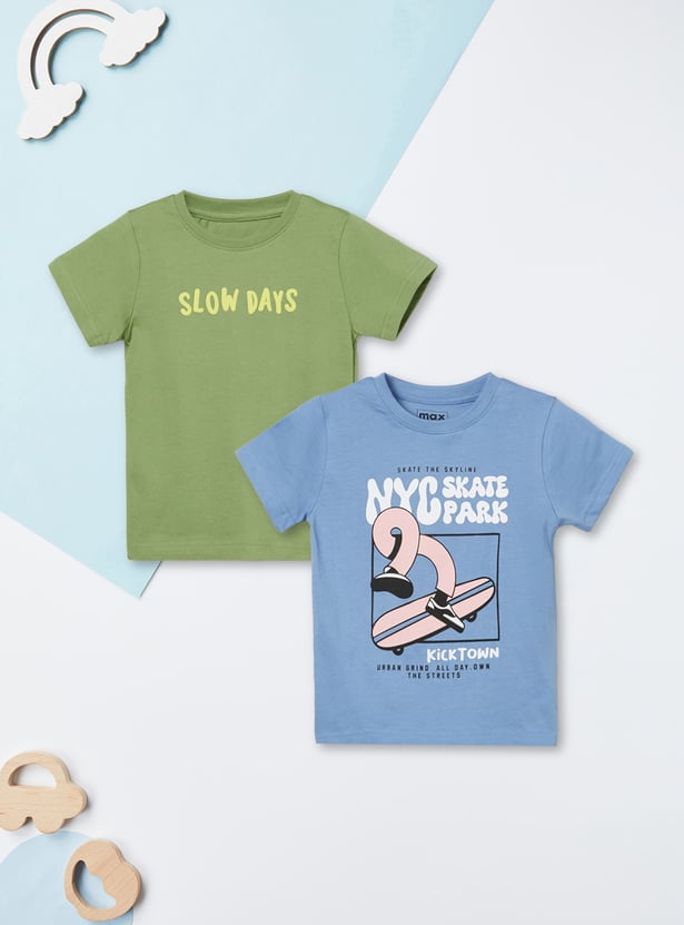 Boys Printed T-shirt - Pack of 2