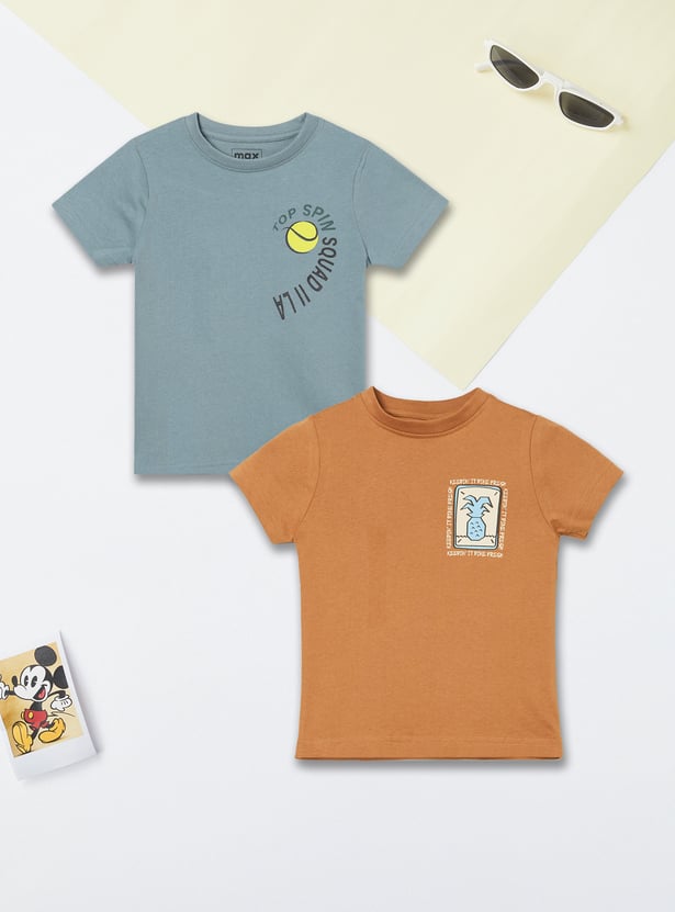Boys Printed T-shirts - Pack of 2