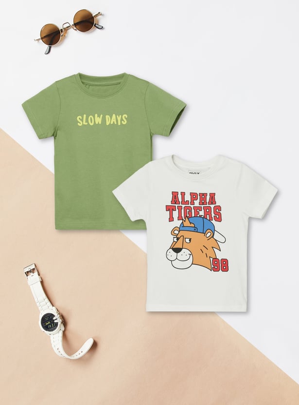 Boys Printed T-shirt - Pack of 2
