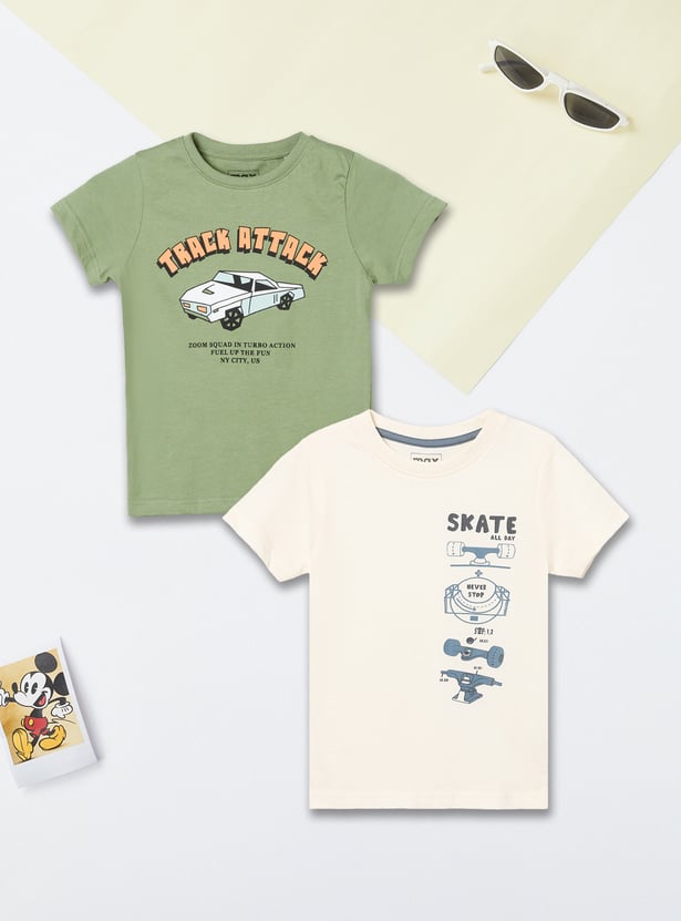 Boys Printed T-shirts - Pack of 2
