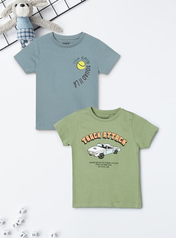 Boys Printed T-shirts - Pack of 2
