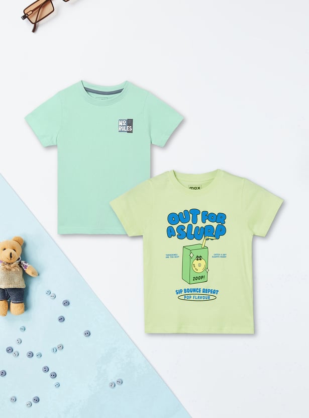 Boys Printed T-shirts - Pack of 2