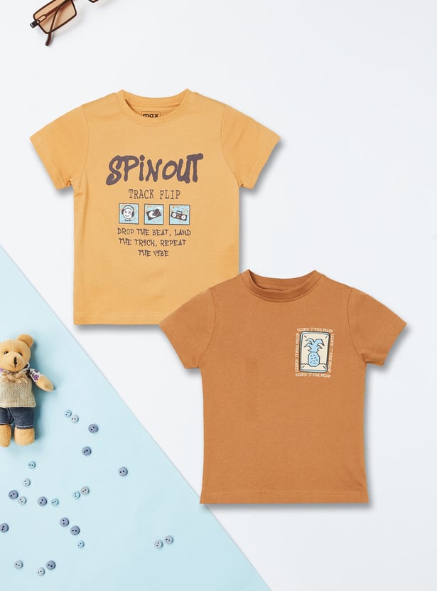 Boys Printed T-shirts - Pack of 2