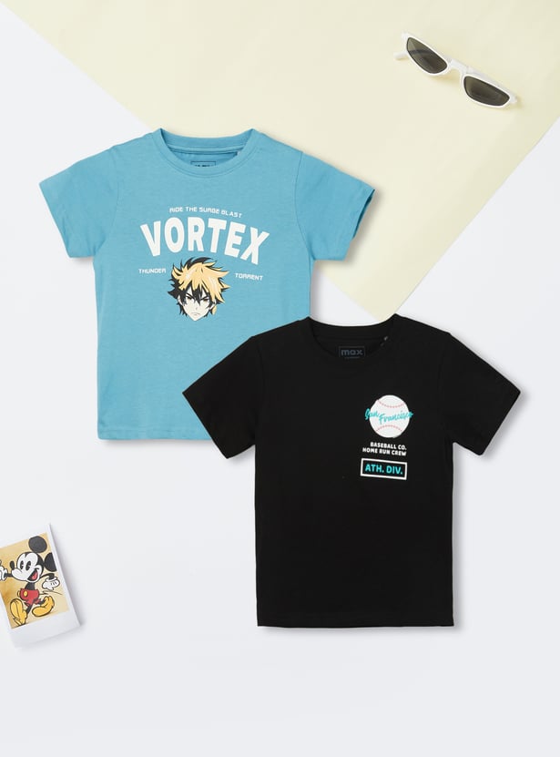 Boys Printed T-shirt - Pack of 2