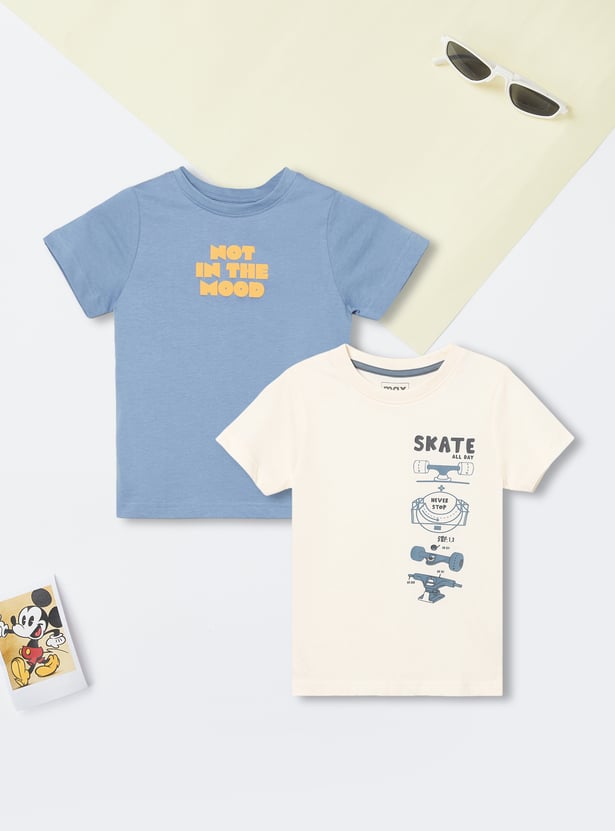 Boys Printed T-shirts - Pack of 2