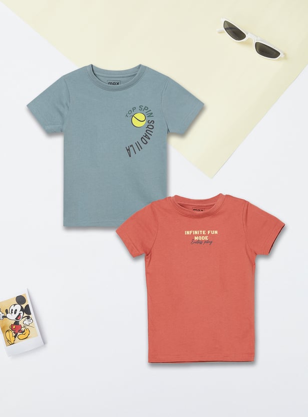 Boys Printed T-shirts - Pack of 2