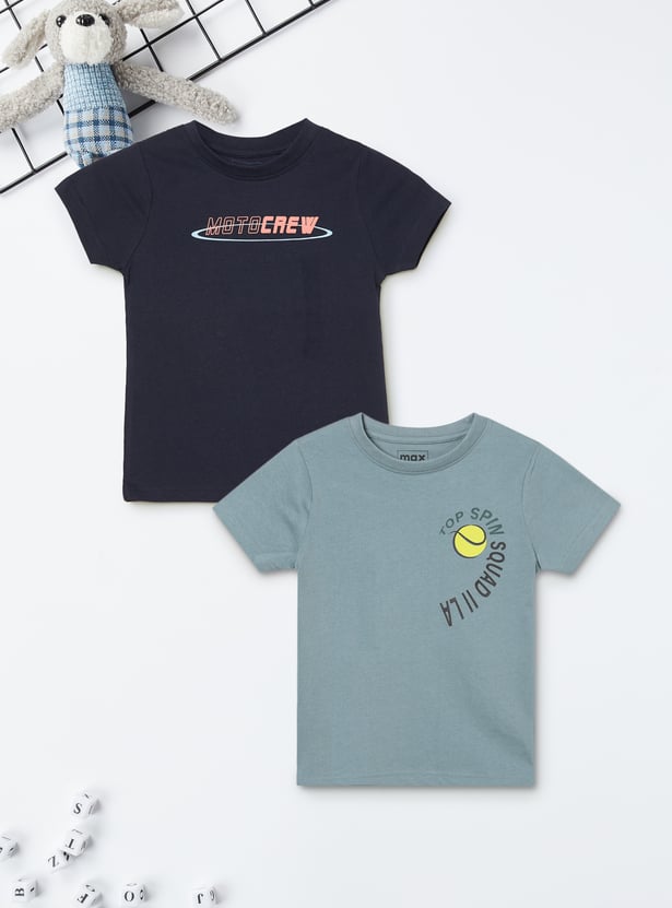 Boys Printed T-shirts - Pack of 2