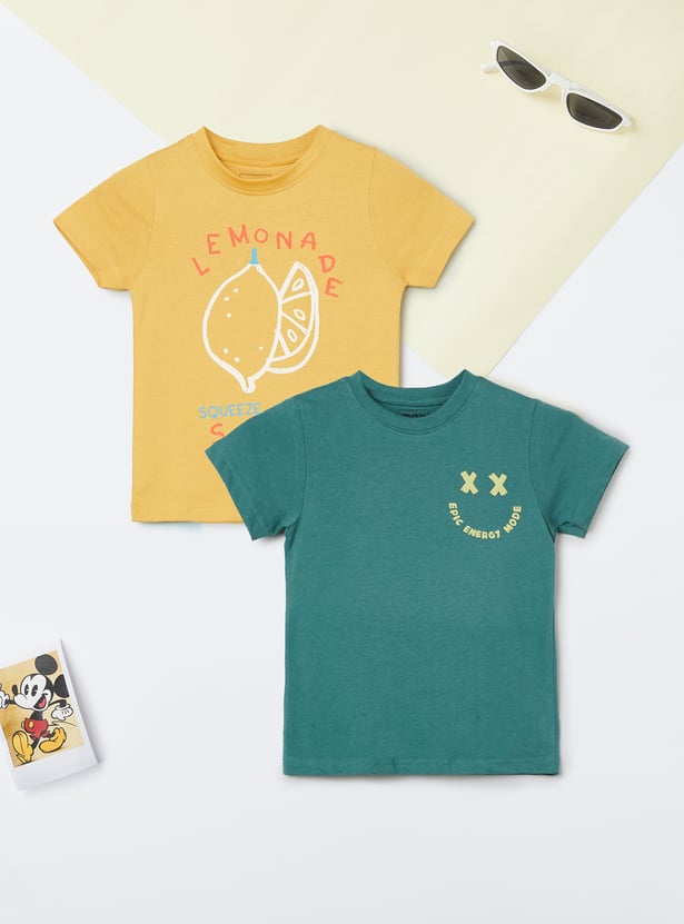 Boys Printed T-shirt - Pack of 2