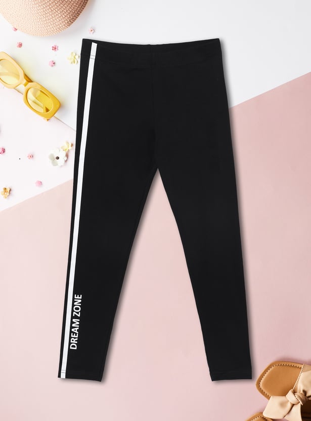 Girls Striped Leggings - Pack of 2