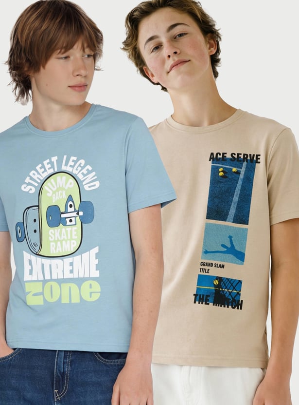 Boys Printed T-shirt - Pack of 2