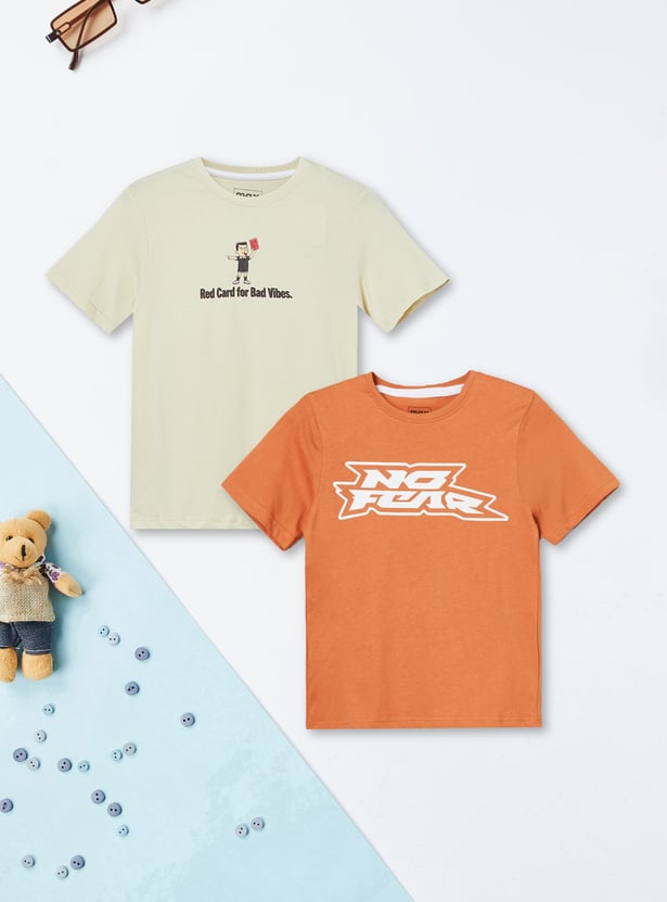 Boys Printed T-shirts - Pack of 2