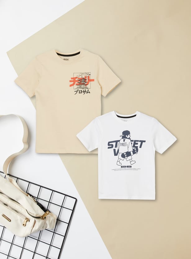 Boys Printed T-shirt - Pack of 2