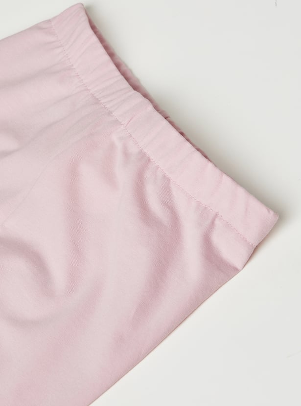 Girls Solid Leggings - Pack of 2