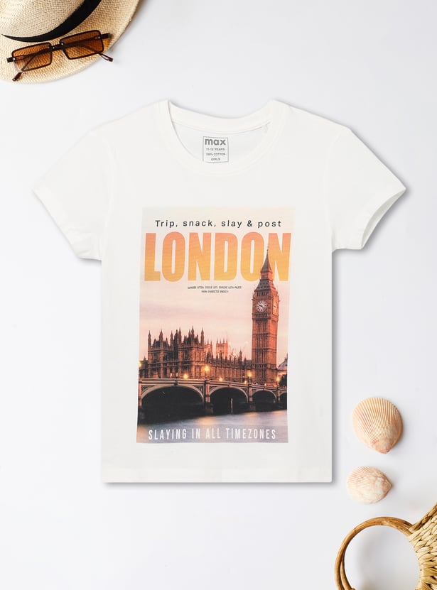 Girls Printed T-shirt - Pack of 2