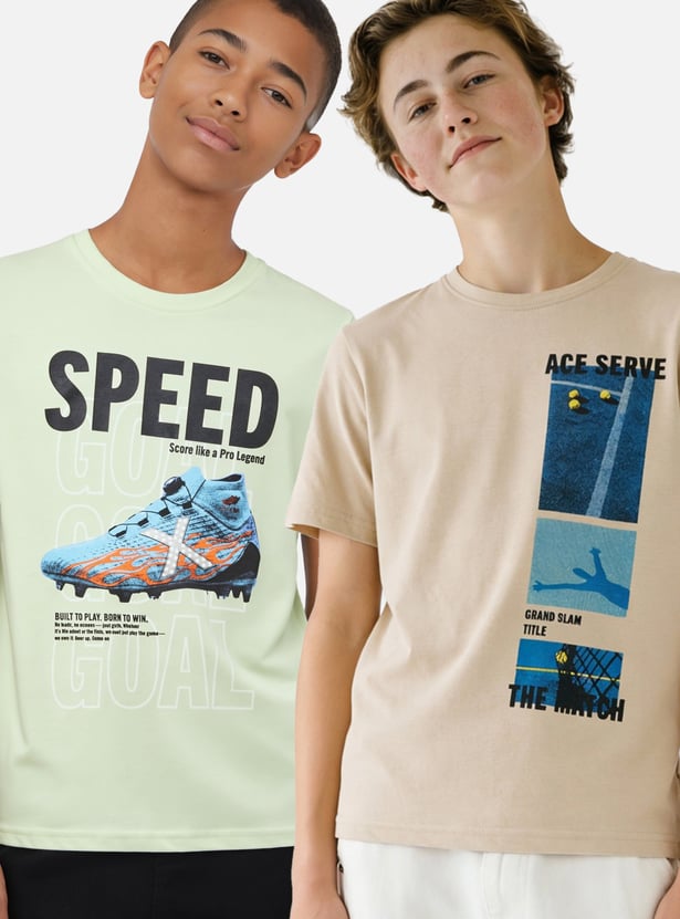 Boys Printed T-shirt - Pack of 2
