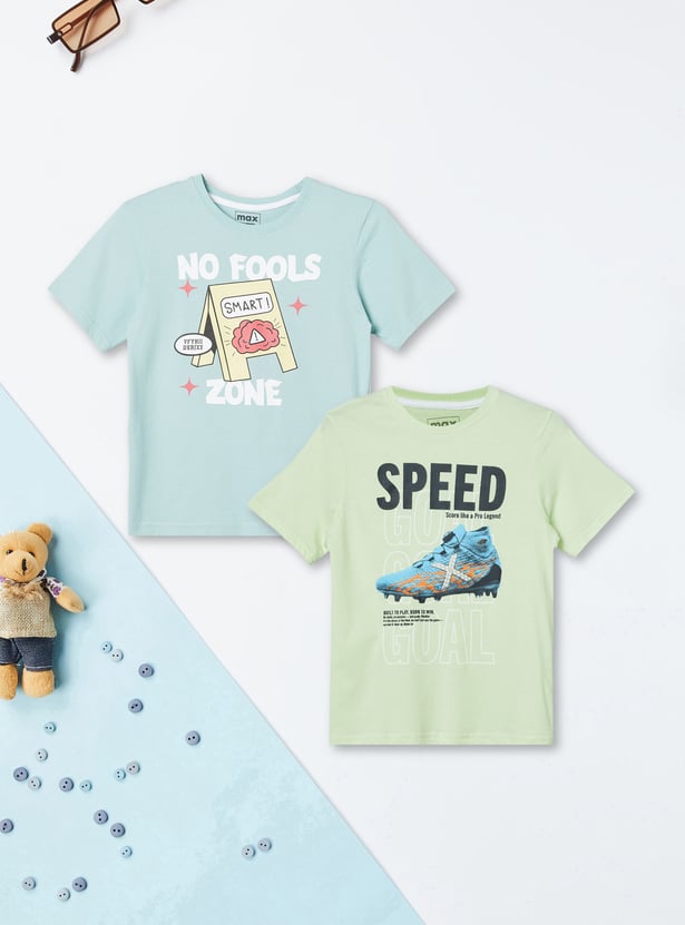Boys Printed T-shirt - Pack of 2
