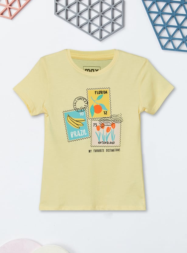 Girls Printed T-shirts - Pack of 2