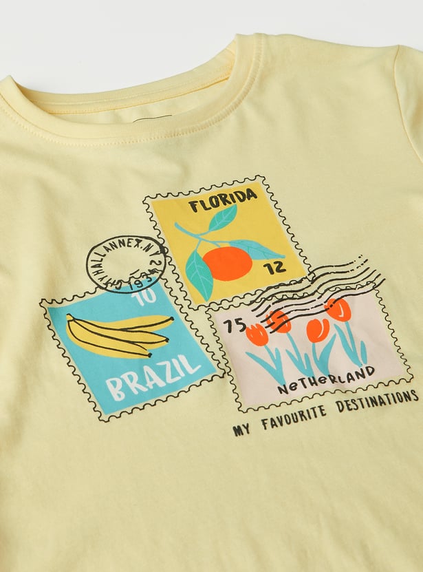 Girls Printed T-shirts - Pack of 2