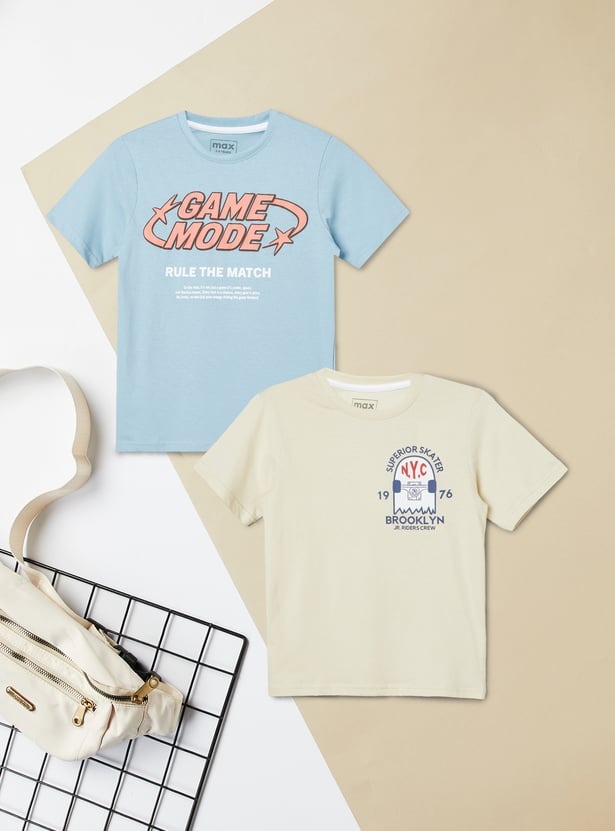 Boys Printed T-shirt - Pack of 2
