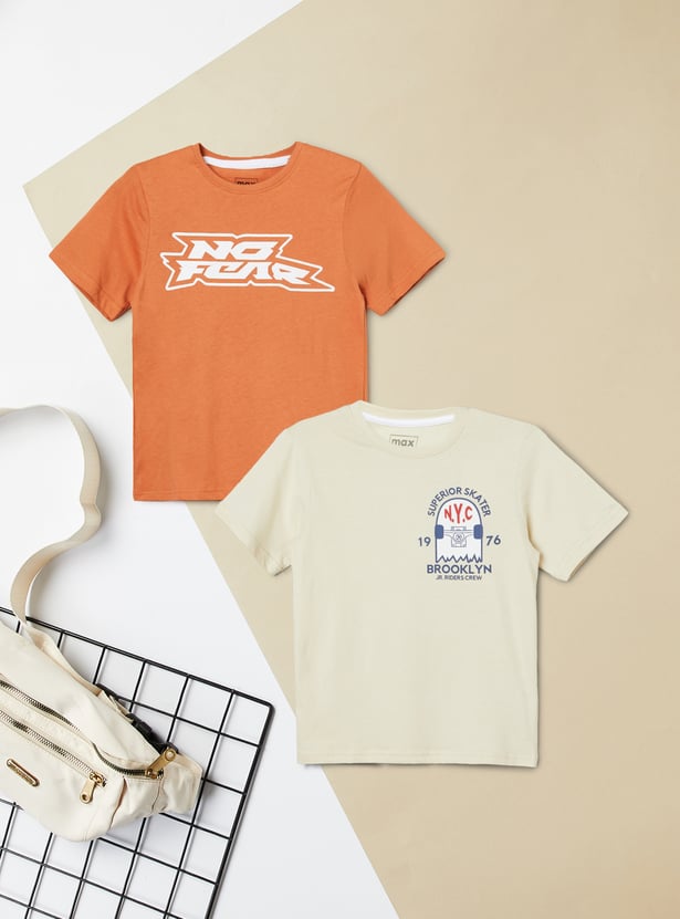 Boys Printed T-shirt - Pack of 2