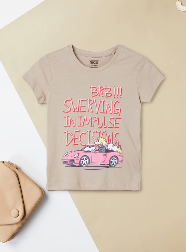 Girls Printed T-shirt - Pack of 2