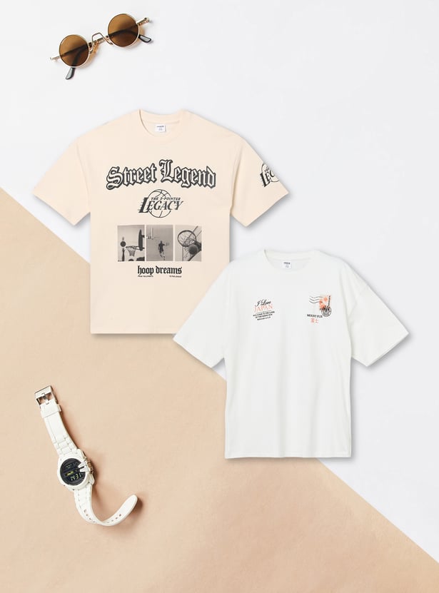 Boys Printed T-shirts - Pack of 2