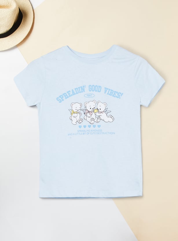 Girls Printed T-shirt - Pack of 2