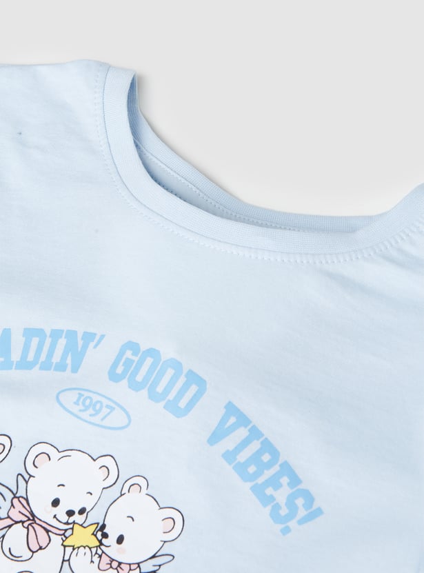 Girls Printed T-shirt - Pack of 2