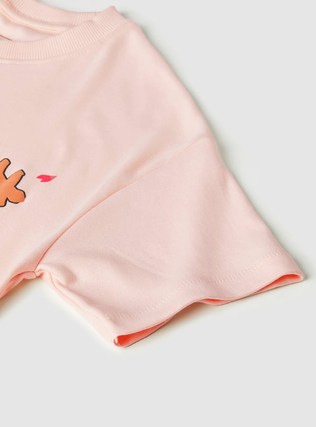Girls Printed T-shirts - Pack of 2