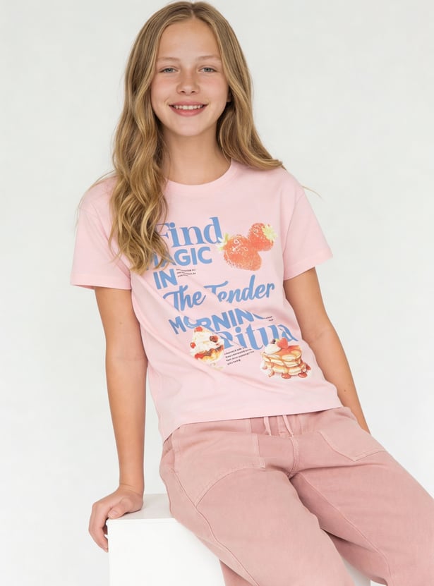 Girls Printed T-shirt - Pack of 2