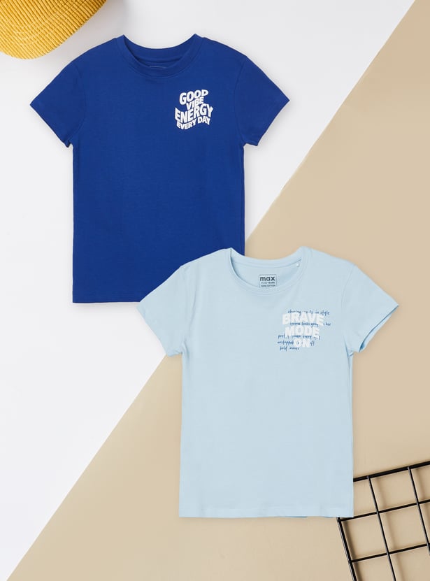 Girls Printed T-shirt - Pack of 2
