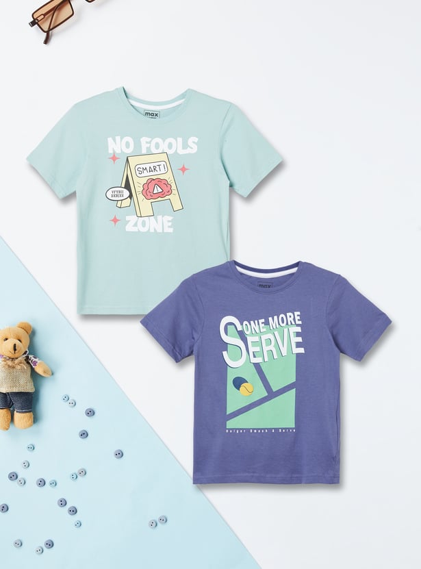 Boys Printed T-shirt - Pack of 2