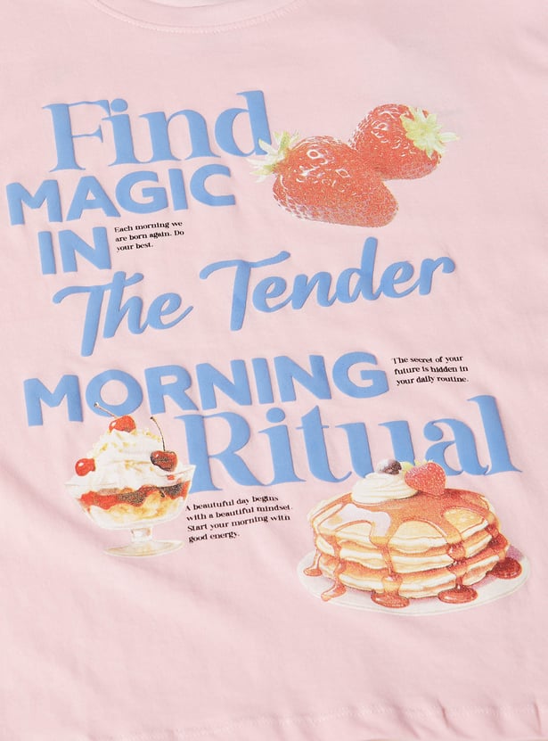 Girls Printed T-shirt - Pack of 2