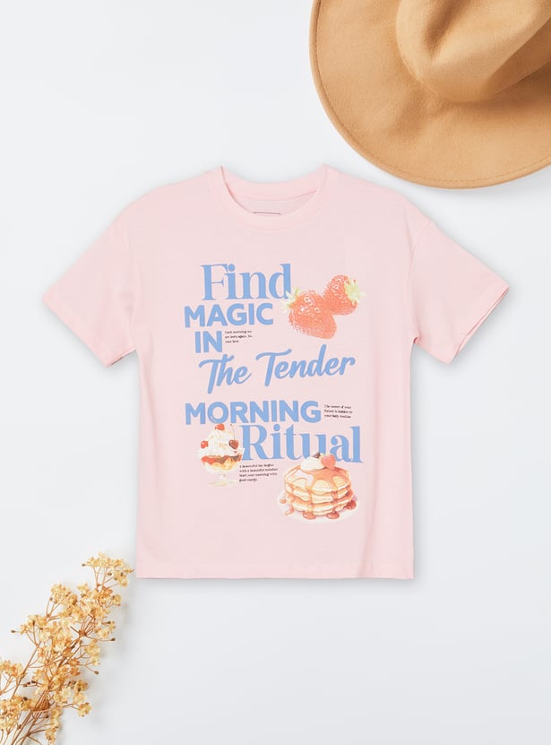Girls Printed T-shirt - Pack of 2