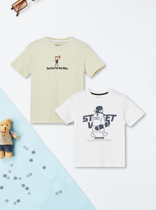 Boys Printed T-shirts - Pack of 2