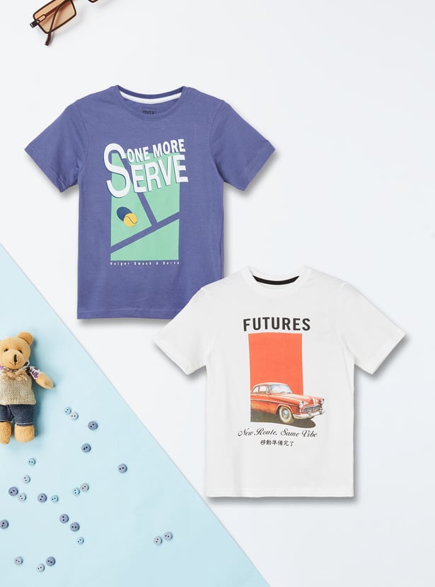 Boys Printed T-shirt - Pack of 2