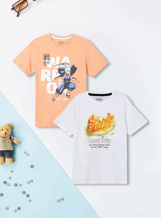 Boys Printed T-shirt - Pack of 2